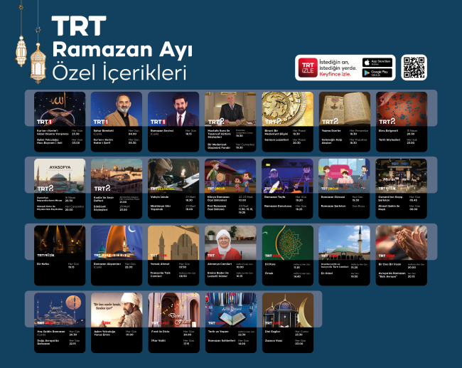 Ramazan ayının ruhu TRT'de yaşanacak